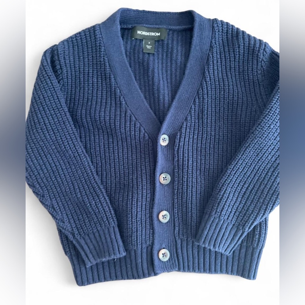 Toddler Nordstrom Navy Button-Up Cardigan size 2T